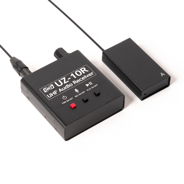 充電式小型盗聴器URX-40＋録音機能付受信機UZ-10R【高音質受信録音セット】　SET-UR